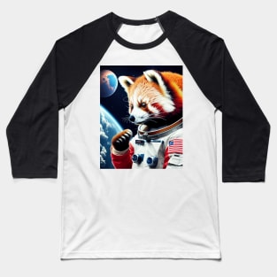 Red Panda Astronaut Baseball T-Shirt